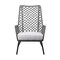 Armen Living Marco Indoor Outdoor Steel Lounge Chair with Gray Rope and Gray Cushion LCMPCHGRY - alternate 6